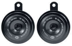 HELLA 3AM 002 768-821 Horn - HELLA HEAVY DUTY HORN S92 SET - 24V - 113dB(A) - Frequenzbereich: 335/435Hz - Hochton/Tiefton - elektrisch - ECE - Gehäusefarbe: schwarz - Menge: 2 High & Low Tone / 24V Angebot bei HelloDeals