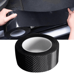 Auto Einstiegsleisten Aufkleber, Auto Gummi Stoßstange Spoiler Kantenschutz Carbon Anti Scratch Aufkleber Universal Autotür Schutz 5cm * 10m Angebot bei HelloDeals