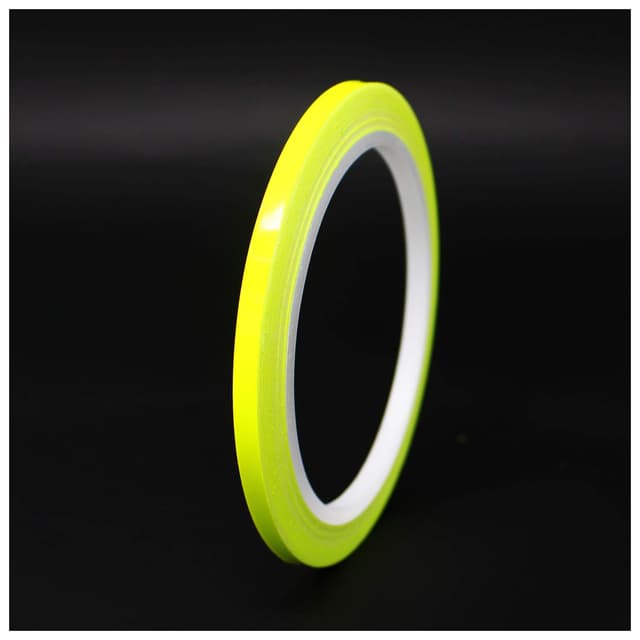 Finest Folia 10 Meter (0,79€/Meter) Glanz Zierstreifen Auto Motorrad Boot Modellbau Silber Chrom Dekorstreifen Seitenstreifen (Neon Gelb, 3mm Breite) Neon Gelb 3mm Breite
