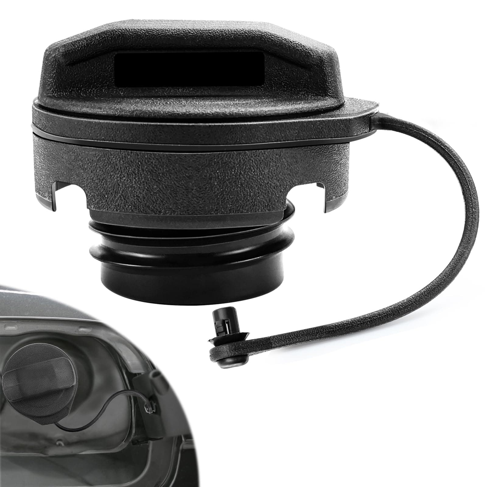 LPZMPZ Tankdeckel mit Halteband Kompatibel mit VW Polo 9N 6R Golf 2 3 4 Passat B3 B4 B5 Audi A1 A2 A3 A4 A6 A8 TT Seat Leon Skoda Octavia Auto Kraftstofftankdeckel Ersatz 1J0201550A 1H0201553B