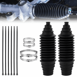 Achsmanschettensatz für Innere Spurstangen, 22x6x6cm Silikon-Faltenbalg Universal Staubdichte Zahnstangenmanschette Autozubehör(Schwarz) Angebot bei HelloDeals