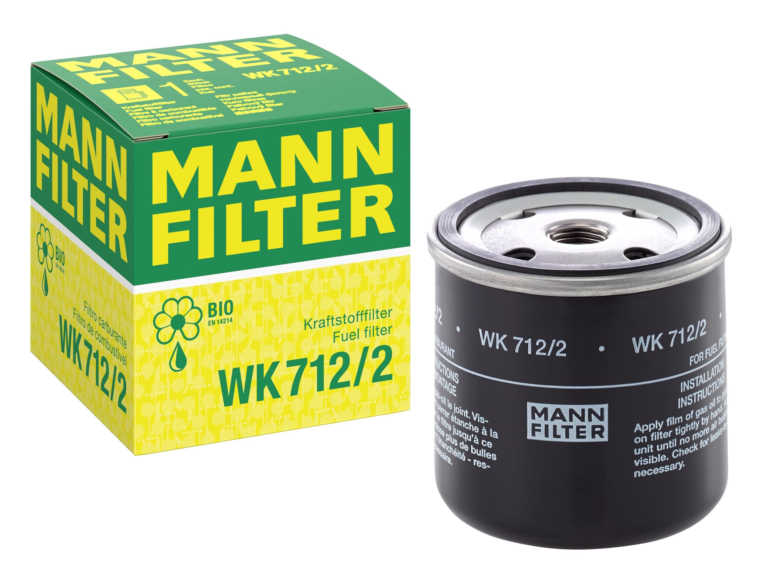 MANN-FILTER WK 712/2 Kraftstofffilter - für Off-Highway Anwendungen Black Einzelpack
