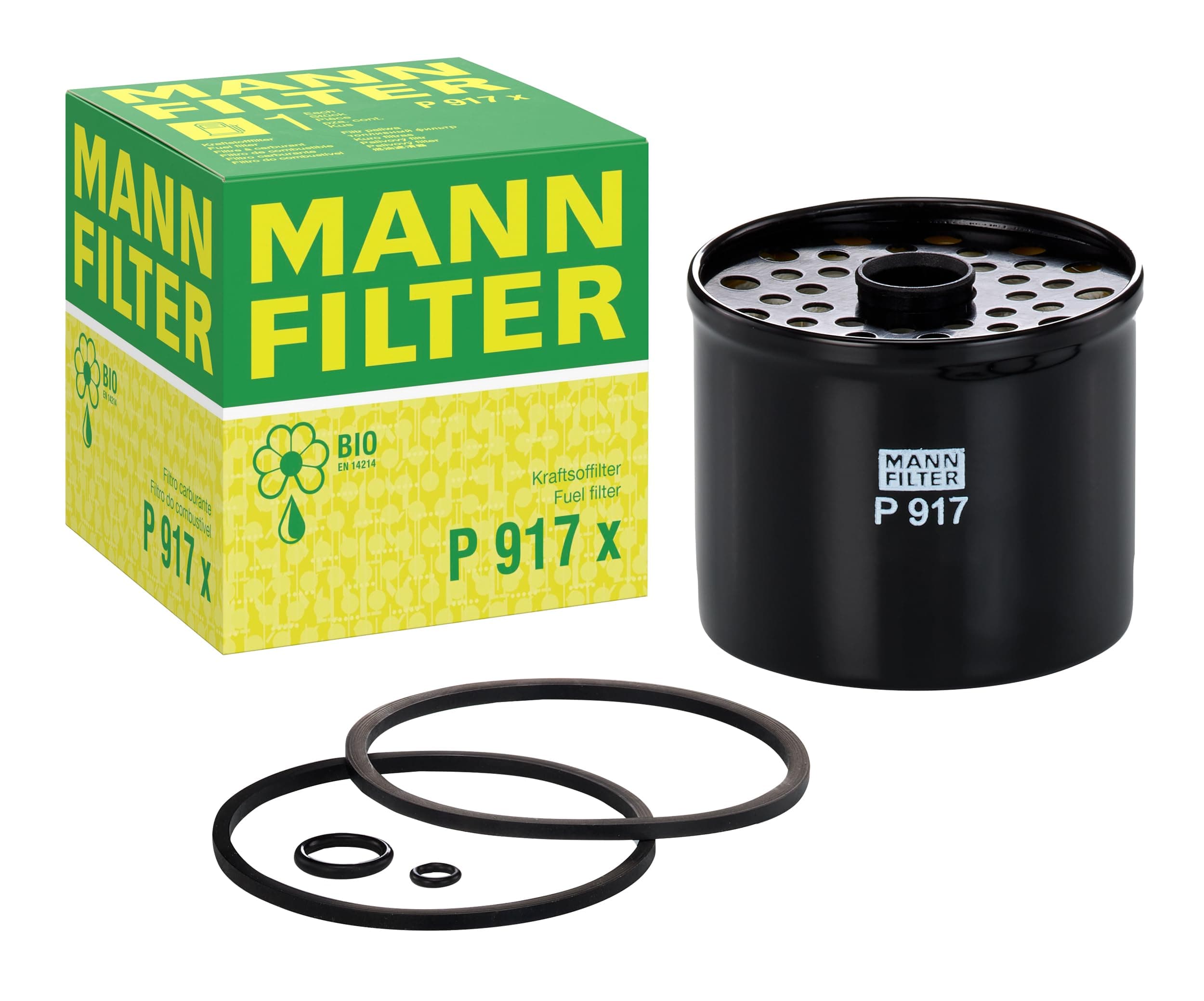 MANN-FILTER P 917 x Kraftstofffilter - für Pkw + Transporter Black Einzelpack Angebot bei HelloDeals