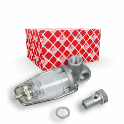 FEBI BILSTEIN 35084 Kraftstofffilter Vorfilter mit Dichtungen mit Hohlschraube mit Befestigungsbügel LKW Angebot bei HelloDeals