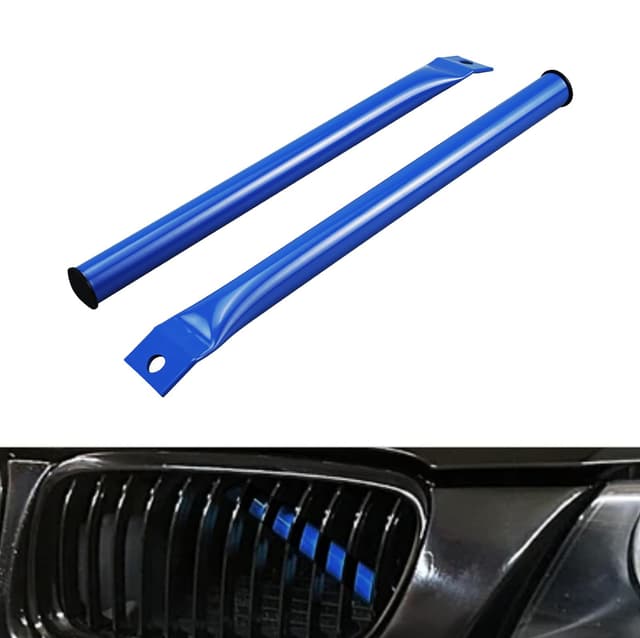 Bevinsee V Brace Bars Nierenstreben Compatible with 3er E90/E91/E92/E93 2006-2013, Hochfester Stahl Frontgrill V-Brace Nur für E9X Serie, Pulverbeschichtet, Blau
