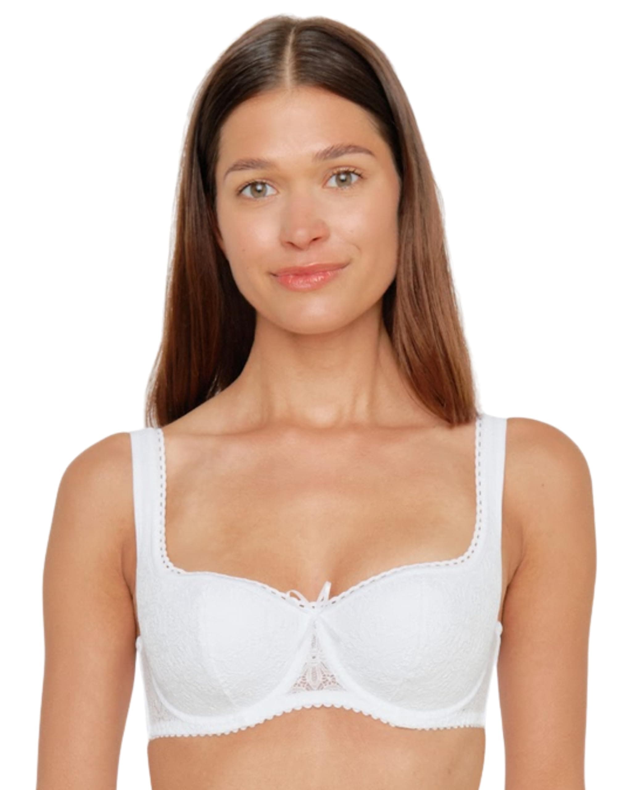 SUSA Dirndl Balconette BH 7592 mit Bügel & zierlicher Schleife - Größe A-F - Dirndl-BH mit wattierten Cups & verstellbaren Trägern - Hochwertige Materialien - Bequem & elegant - Ökotex zertifiziert 85B Weiß