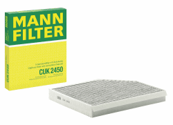 MANN-FILTER CUK 2450 Innenraumfilter/Kabinenluftfilter - Pollenfilter mit Aktivkohle - für Pkw + Transporter Angebot bei HelloDeals