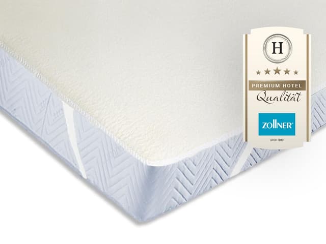 ZOLLNER Matratzenschoner - Topper mit praktischen Eckgummis - für Allergiker geeignet – Baumwolle - waschbar bis 95°C - 140x200 cm - Hotelqualität 1 140 x 200 cm