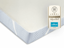 ZOLLNER Matratzenschoner - Topper mit praktischen Eckgummis - für Allergiker geeignet – Baumwolle - waschbar bis 95°C - 140x200 cm - Hotelqualität 1 140 x 200 cm Angebot bei HelloDeals