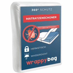 WRAPPYBAG Wasserdichter Matratzenschoner – Anti-Bettwanzen & Hausstaubmilben Matratzenbezug – Chemikalienfrei & Atmungsaktiv – 180x200x30 cm – Erhältlich in 15 Größen 180x200x30cm Angebot bei HelloDeals