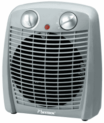 Bestron Heizlüfter mit 2 Leistungsstufen, inkl. Umkippsicherung & Überhitzungsschutz, für Räume bis zu 20m², 2000 Watt, Farbe: Grau Angebot bei HelloDeals