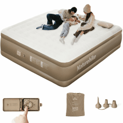 Naturehike Luftmatratze 3 Personen Selbstaufblasend mit Akkupumpe - Aufblasbares Gästebett 200x180x45cm für Camping & Zuhause, Leicht, Bequem und Schnell aufblasbar Angebot bei HelloDeals