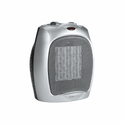 Amazon Basics Keramik-Standheizung, 1800 W, mit verstellbarem Thermostat - Silberfarben Silberfarben Non-Oscillating Angebot bei HelloDeals