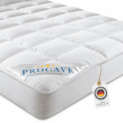 PROCAVE Micro-Comfort Matratzen-Bett-Schoner weiß 90x200 cm mit Spannumrandung | Höhe bis 30cm | Auch für Boxspring-Betten und Wasser-Betten geeignet | Microfaser | 100% Polyester | Matratzen-Auflage 90 x 200 cm Angebot bei HelloDeals