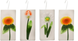 DRULINE 4er Set Luftbefeuchter - Raumbefeuchter Heizung - Raumluftbefeuchter - Verdampfer - Verdunster - Keramik weiß - mit Blumenprägung - B/H/T ca. 8 x 20,5 x 3,5 cm - je 300 ml Angebot bei HelloDeals