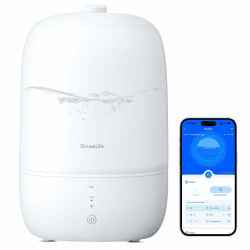GoveeLife Smart Luftbefeuchter Schlafzimmer, 3L Top-Fill Air Ultraschall Humidifier mit Aroma Diffusor & Nachlicht bis zu 25H, 24dB Leise Klein Raumluftbefeuchter Pflanzen, Baby, Kinderzimmer, Growbox Angebot bei HelloDeals