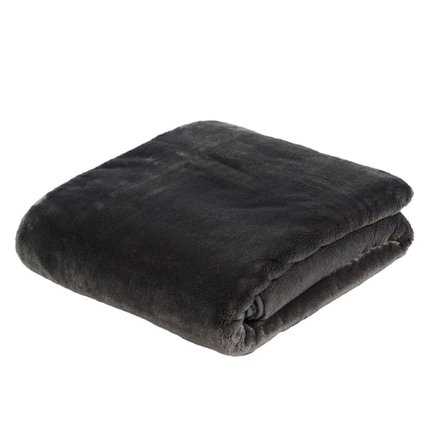 Gözze - Premium Cashmere-Feeling Wohn- und Kuscheldecke, 500 g/m², 180 x 220 cm - Anthrazit Anthrazit 180 x 220 cm