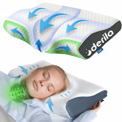 Derila Nackenkissen Kopfkissen, Memory Foam Kissen Original. Ergonomisches Kopfkissen, Nackenstützkissen, Seitenschläferkissen für Seiten, Rücken & Bauchschläfer (King, 1er Pack) Kissen Kingsize_60_x_34_cm Angebot bei HelloDeals