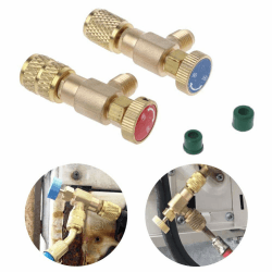 2 Stück Kältefüller Sicherheitsventil Schnellkupplung Klimaanlage R410A R22 Adapter Angebot bei HelloDeals