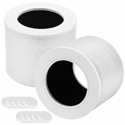 2 Pack Core Mini-RF Ersatzfilter Kompatibel mit LEVOIT Core Mini Luftreiniger, 3-in-1 Hocheffizienter HEPA Core Mini Filterersatz, 2 Pack Filter & 10 Stück Aromapads Angebot bei HelloDeals
