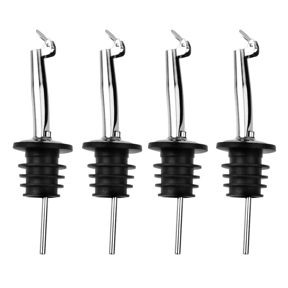 Wellehomi Flaschenausgießer, 4 Stück Weinausgießer, Ausguss für Wein Schnaps Olivenöl Kaffee Sirup Essig Flaschen Kunststoffkorken Öl-Ausgießer ideal für Cocktails, Partys, Shots und Bars, Schwarz 4 Stück Schwarz Angebot bei HelloDeals