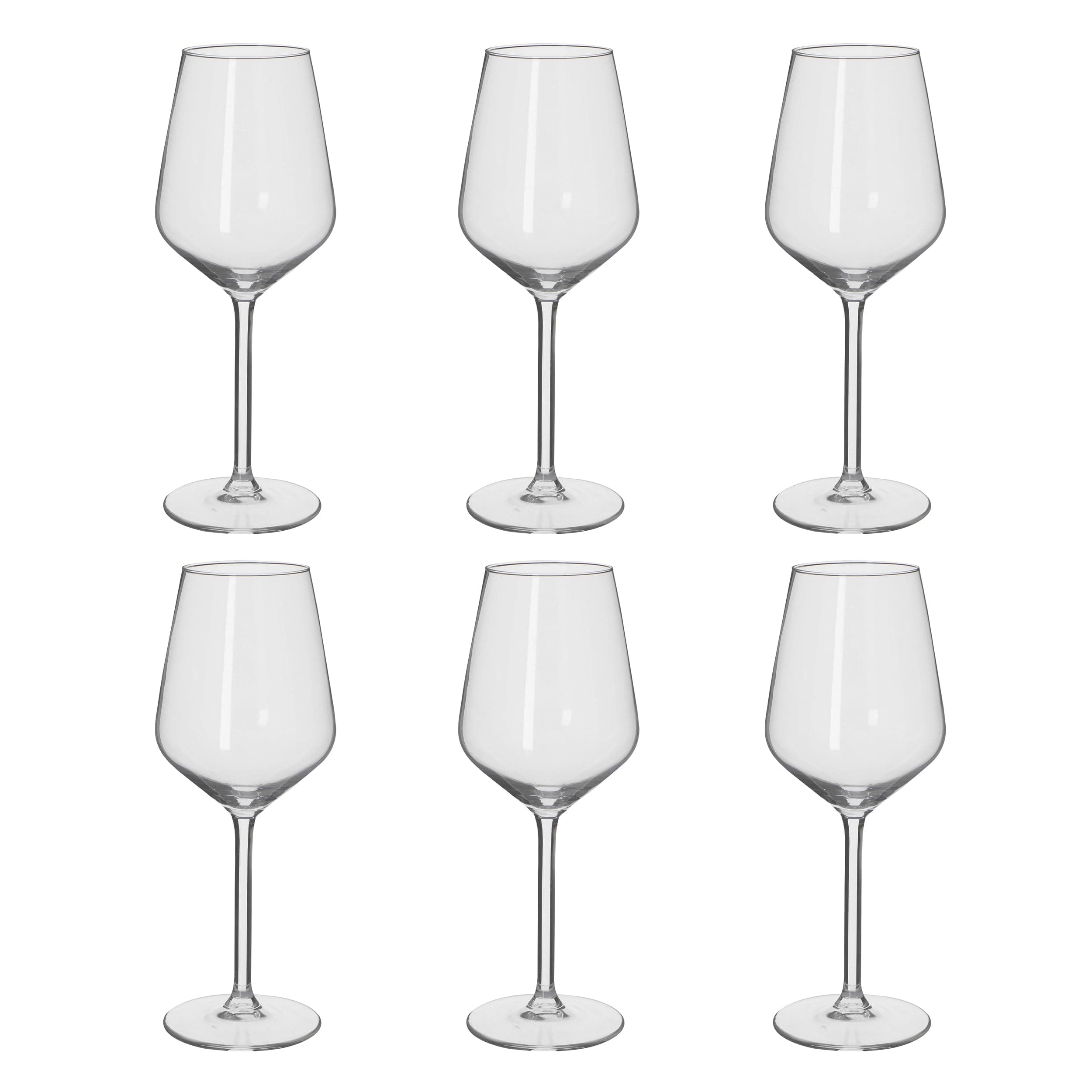 alpina Weingläser Weißwein - Weingläser Set 6 Teilig - Weinglas 37cl - Spülmaschinenfeste Weißweingläser - Wein Geschenk für Weisswein - Glas, Durchsichtig 6X WHITE
