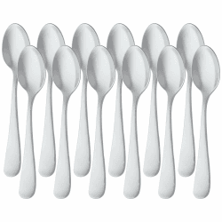 Amazon Basics Kaffeelöffel aus Edelstahl mit rundem Rand, 13,3 cm, 12er-Pack Angebot bei HelloDeals
