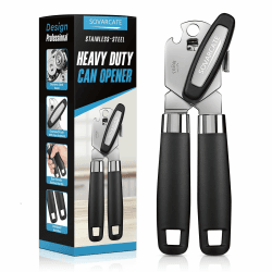 Dosenöffner Manuell Multifunktional Robust Büchsenöffner mit Magnetheber [Ergonomisch gebogener Griff] Rutschfest Griff Arthritisfreundliches Küchengerät aus Edelstahl für Senioren, Küche, Essentials Angebot bei HelloDeals