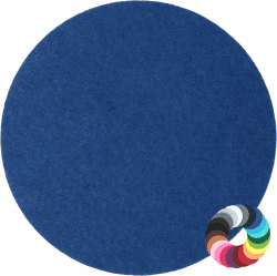 Design Filz Untersetzer rund Durchmesser 20cm, Royalblau (HF007) für Glas, Getränke, Bar, Tasse, Vase Dunkelblau 20 cm Angebot bei HelloDeals