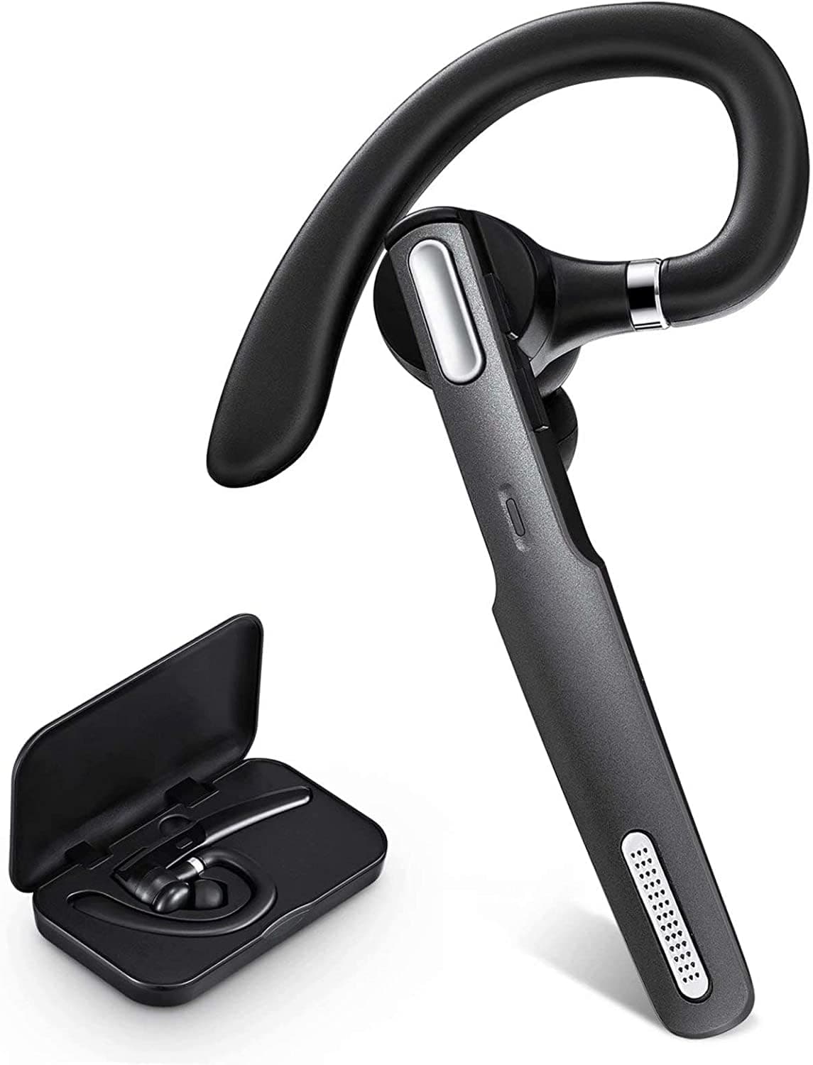 Swiitech Bluetooth Headset, Wireless Bluetooth Earpiece V5.0 Hands-Free Earphones with Built-in Mic for Driving/Business/Office, Compatible with iPhone and Android Angebot bei HelloDeals