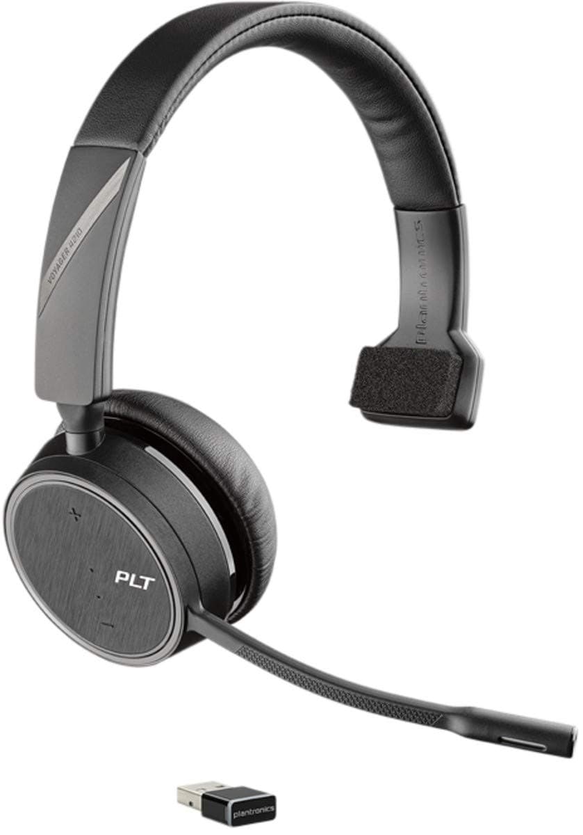 Plantronics– Voyager 4210UC USB-A Headset (Poly)– Mono Bluetooth-Kopfhörer mit Bügel-Mikrofon und Noise-Cancelling– Anschluss an PC, Mac und Mobiltelefon– Kompatibel mit Teams, Zoom& mehr Schwarz