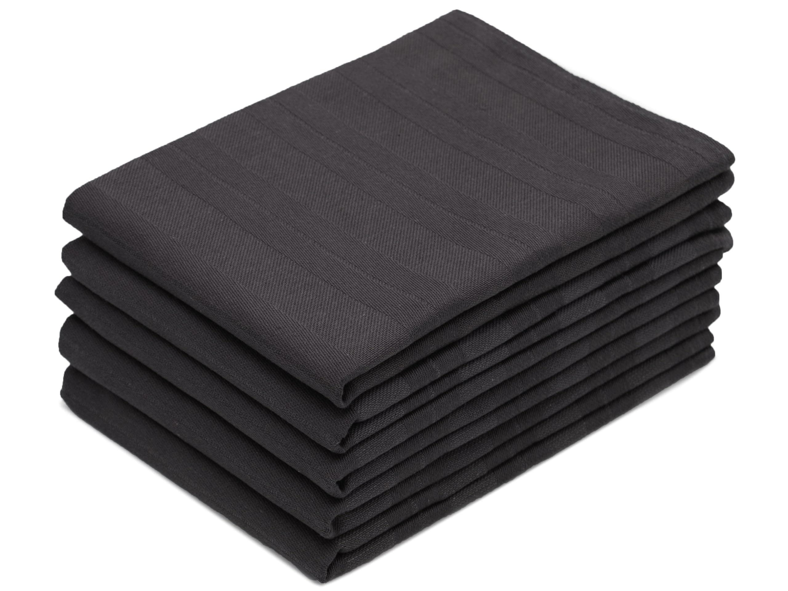 ZOLLNER 5er Set Geschirrtücher - Baumwolle in 50x70 cm - saugstarke und strapazierfähige Küchentücher - waschbar bis 60°C – in Graphit - Gastronomiequalität - Oeko Tex® Zertifiziert 50 x 70 cm Graphit