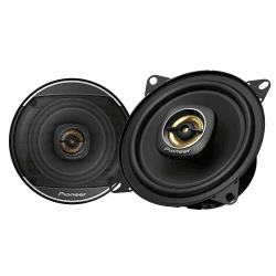 Pioneer TS-A1081F 10 cm 2-Weg-Koaxial-Lautsprecher Set mit 2 Lautsprechern (je 230 W max., 50 W Sinus), kraftvoller Klang, hoher Wirkungsgrad, 43 mm Einbautiefe, 106 mm Einbauausschnitt, mit Gitter Angebot bei HelloDeals