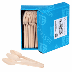 GRÄWE Einwegbesteck Holz-Kaffeelöffel, 100 Stück, Holzbesteck, umweltfreundlich aus Holz, biologisch abbaubar Angebot bei HelloDeals