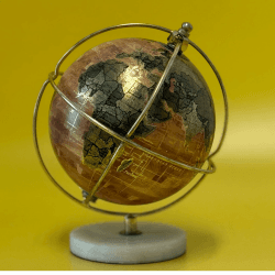 EXERZ 13cm Globus, Englisch (Marmorsockel) 13cm Marmorsockel