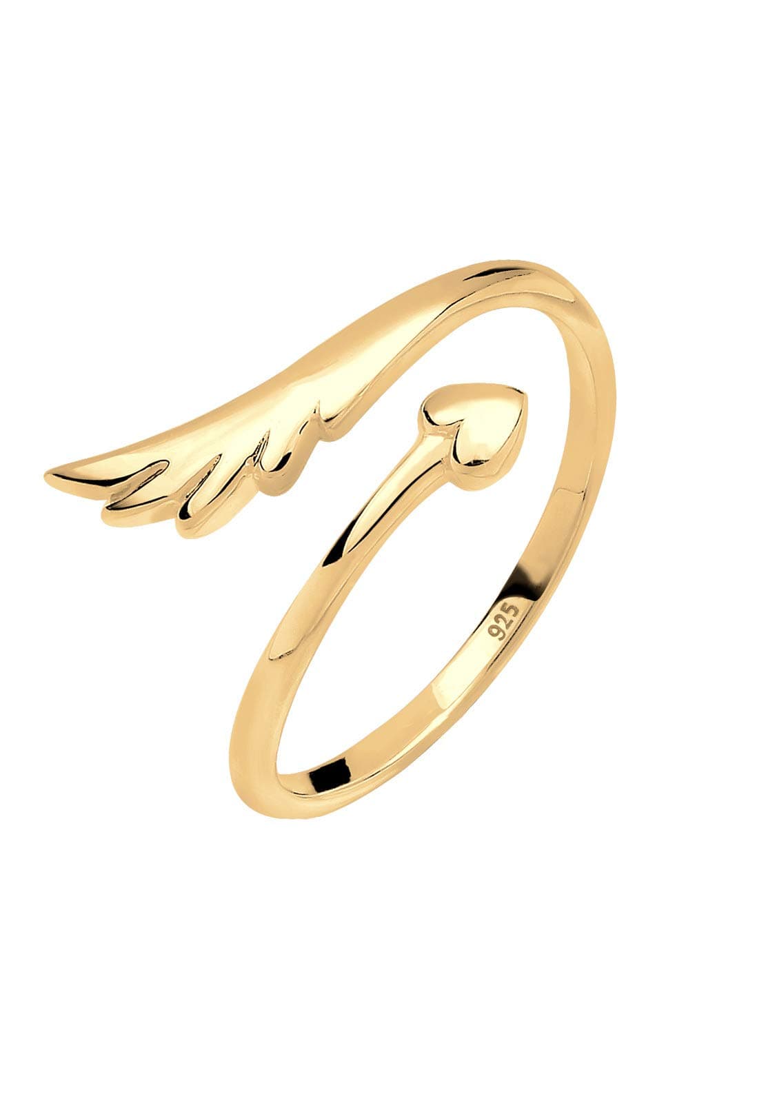 Elli Damen Wickelring 925 Sterling Silber Gold