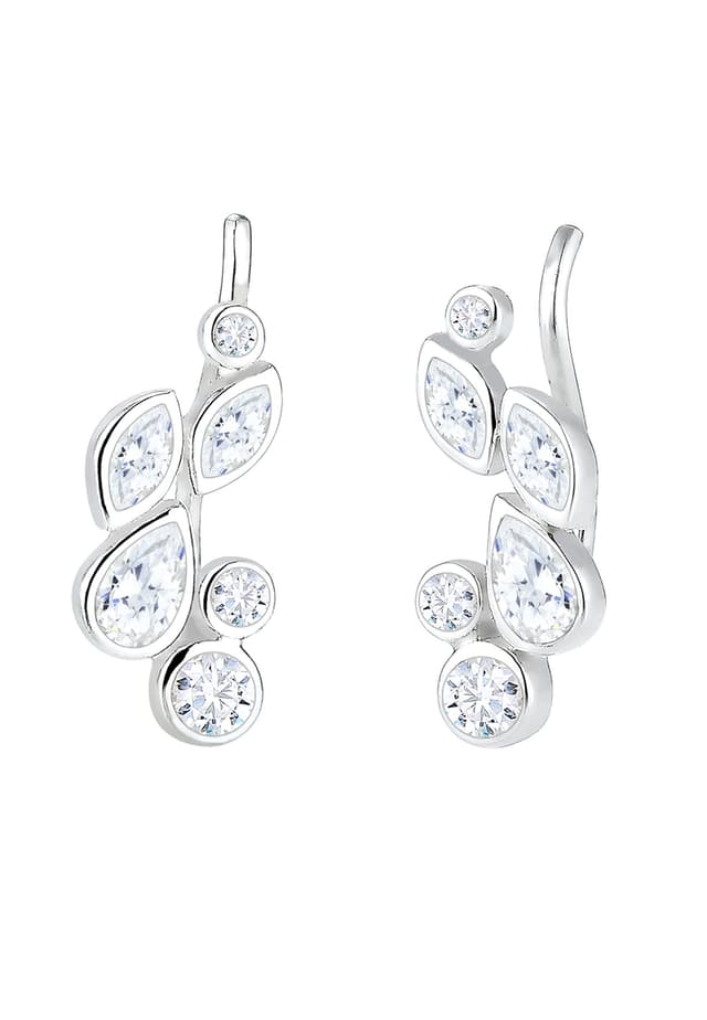 Elli Ohrringe Earcuff Tropfen Zirkonia 925 Silber