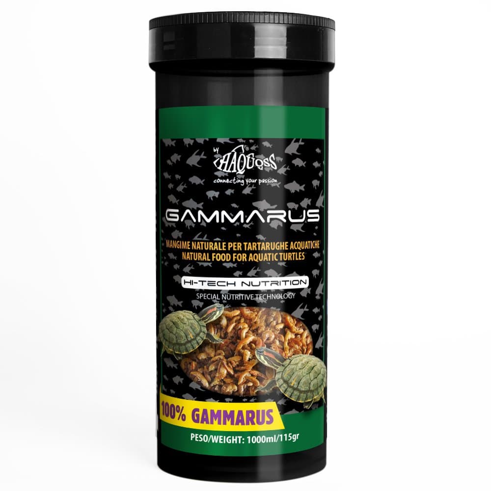 Haquoss Natürliches Gammarus Getrocknete Garnelen Schildkrötenfutter 1000 ml/115 g