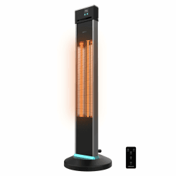 Cecotec Elektrischer Außenheizlüfter in Turmform ReadyWarm 2000 Power Tower, 2000 W mit 3 Leistungsstufen, Halogen-Technologie, Schutzart IP34, Fernbedienung und Display, Abdeckungsbereich 10 m Angebot bei HelloDeals