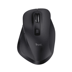 Trust Fyda Aufladbare Kabellose Maus, Nachhaltiges Design, 800-2400 DPI, 6 Tasten, Daumen- und Fingerauflage, 2,4 GHz, Funkmaus mit USB-Empfänger, Ergonomische Maus für Laptop, PC, MacBook, Büro