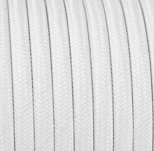6 Meter 3 - adrig Textilkabel Stoffkabel Pendelleitung Lampenkabel Textile Cable 3x0,75 3G0,75 Weiß 6 Meter - [3x0.75] Weiß Rund