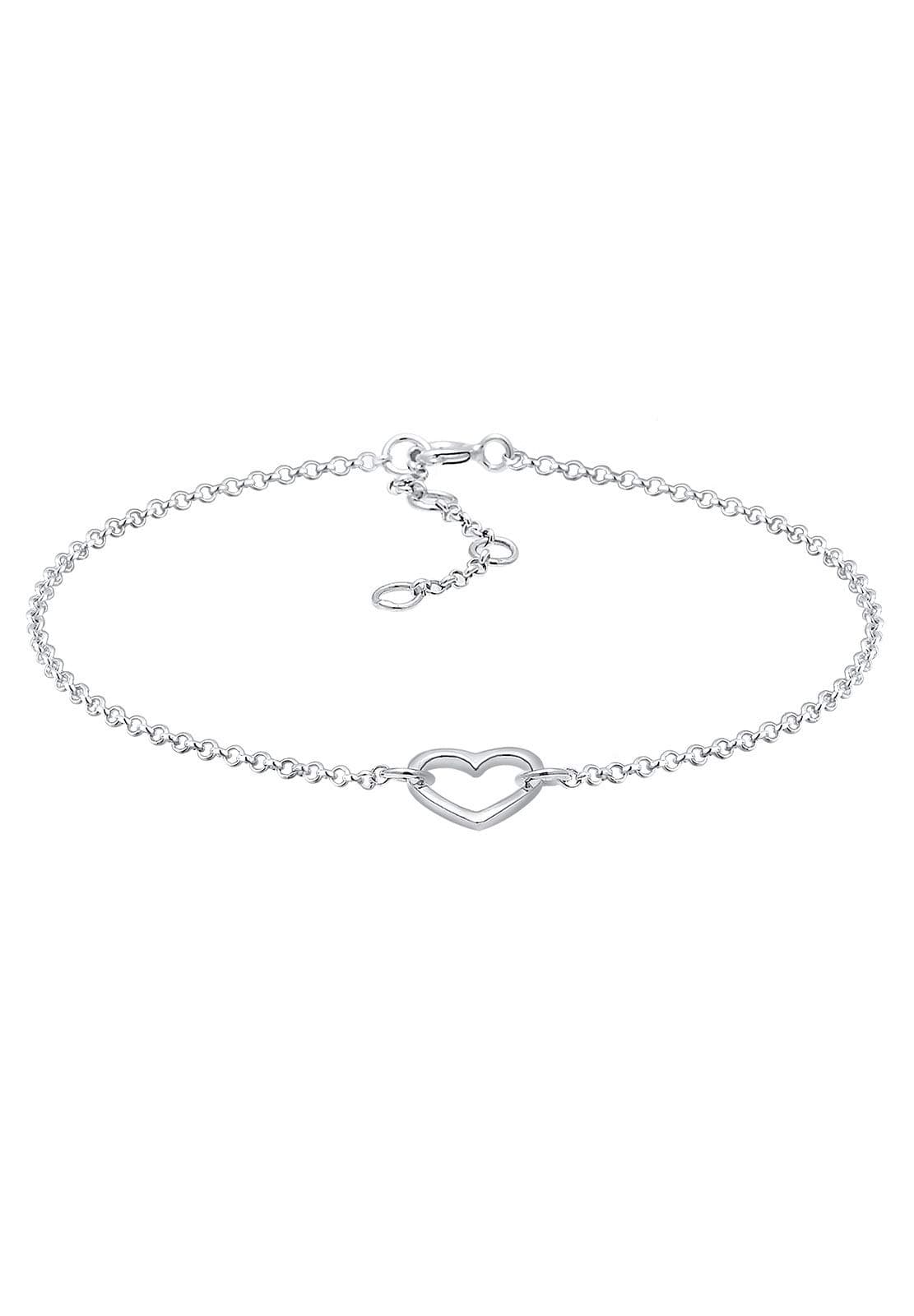 Elli Damen Herz in 925 Sterling Silber Silver