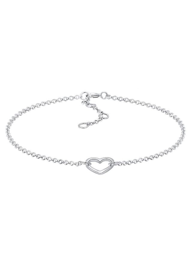 Elli Damen Herz in 925 Sterling Silber Silver