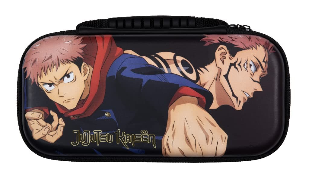 Konix Jujutsu Kaisen Schutzhülle und Transporttasche für Nintendo Switch, Switch Lite und Switch OLED - 8 Spiele - Aufbewahrung - Schwarz