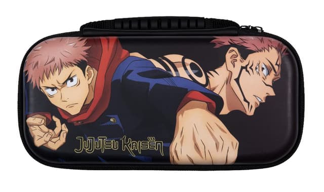 Konix Jujutsu Kaisen Schutzhülle und Transporttasche für Nintendo Switch, Switch Lite und Switch OLED - 8 Spiele - Aufbewahrung - Schwarz