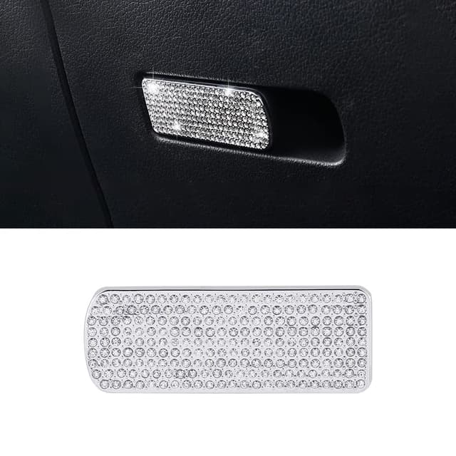 VDARK für Mercedes-Benz Autozubehör Bling Aufbewahrungsbox Knopfabdeckung Zieraufkleber Glitzer Autodekorationen Metallaufkleber Dekore 2020 2021 2022 X247 H247 C118 W177