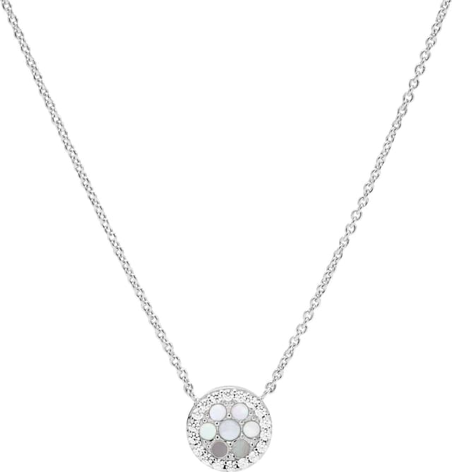 Fossil JFS00520040 Damen Collier Glitz Extension 925 Silber weiß Zirkonia 45 cm