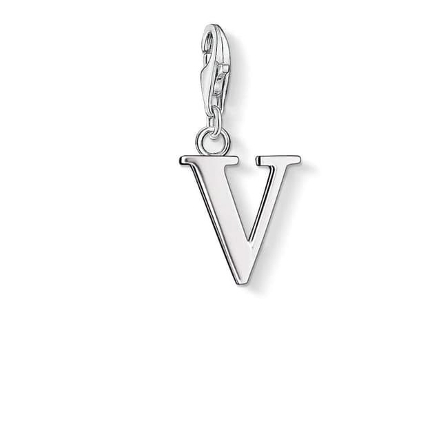 THOMAS SABO Damen Charm-Anhänger Buchstabe V 925 Sterlingsilber 0196-001-12