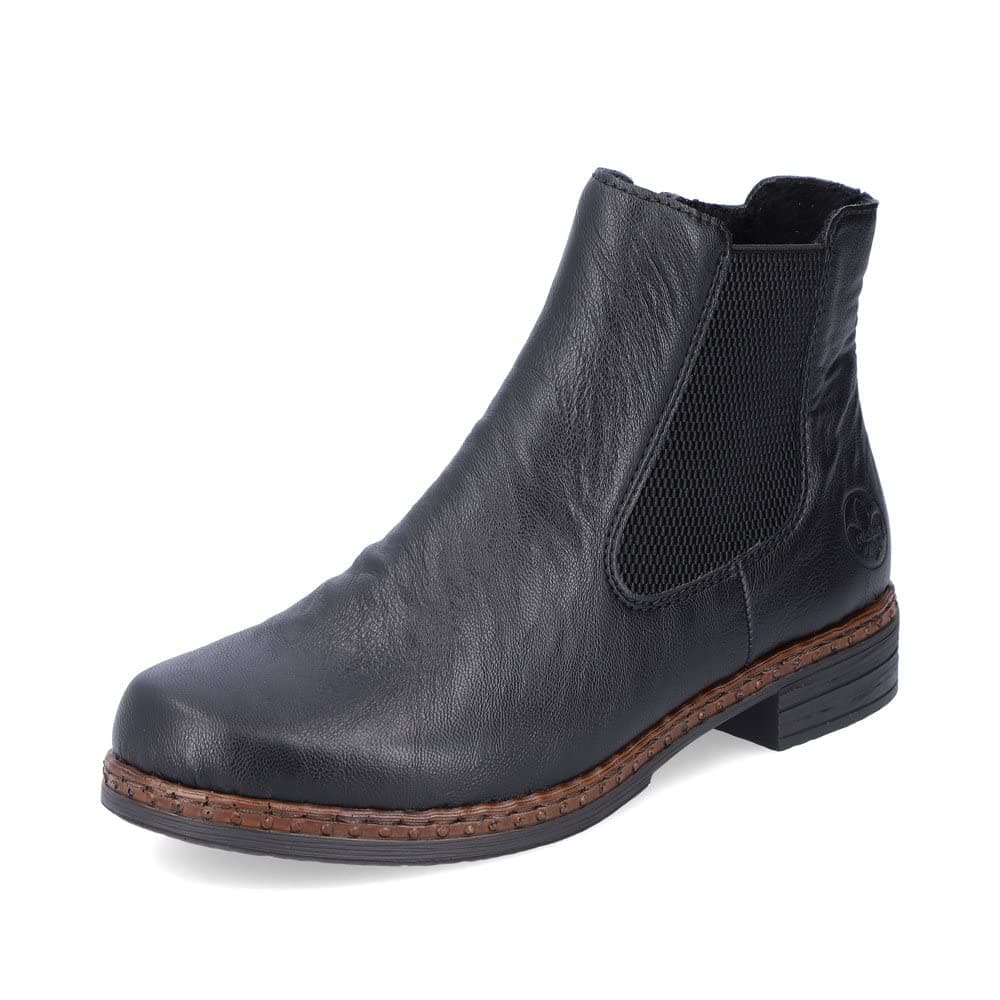 Rieker Damen Chelsea Boots 75170, Frauen Stiefeletten 41 EU Schwarz 00