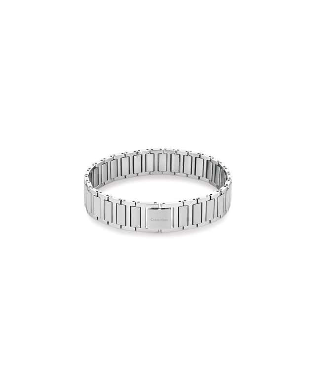 Calvin Kein Klein Gliederarmband für Herren Kollektion STRUCTURED LINKS aus Edelstahl - Erhältlich aus Grün oder Silber Silver